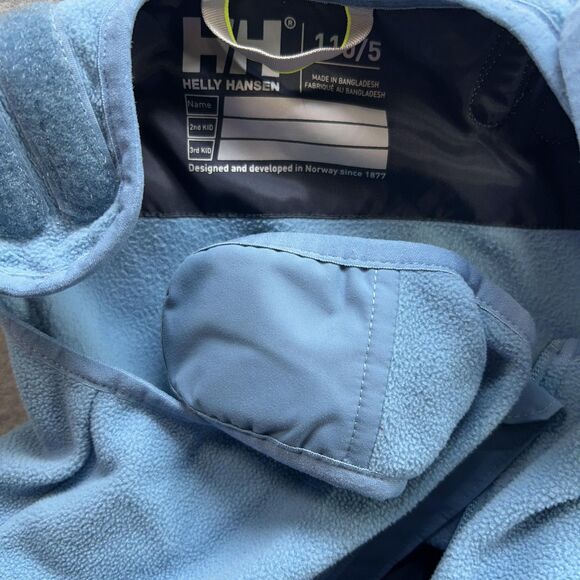 Helly-Hansen Kids Little Vertical Insulated Salopette Bib Pant 110/5 Blue Ski - Picture 11 of 16